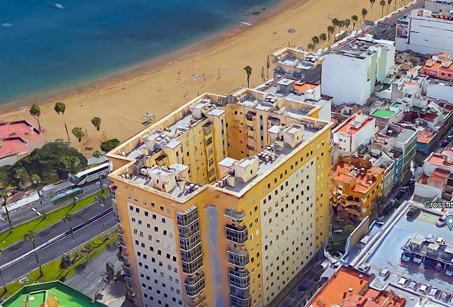 Apartment with breathtaking panoramic view on Las Alcaravaneras Beach